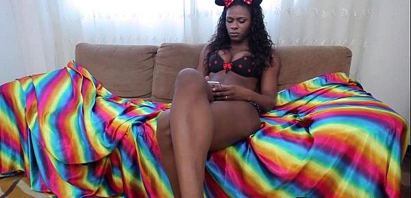  Ebony brazilian transsexual behind the scenes